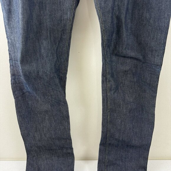 Shockoe Atelier Slim Candiani Stretch Button Fly Dark Jeans 33 Batch 934 3 Of 12 - Picture 4 of 16